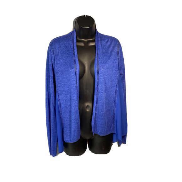 Lucky Brand Women's Lite‎ cardigan buttonless style Blue Size Small - Picture 1 of 4